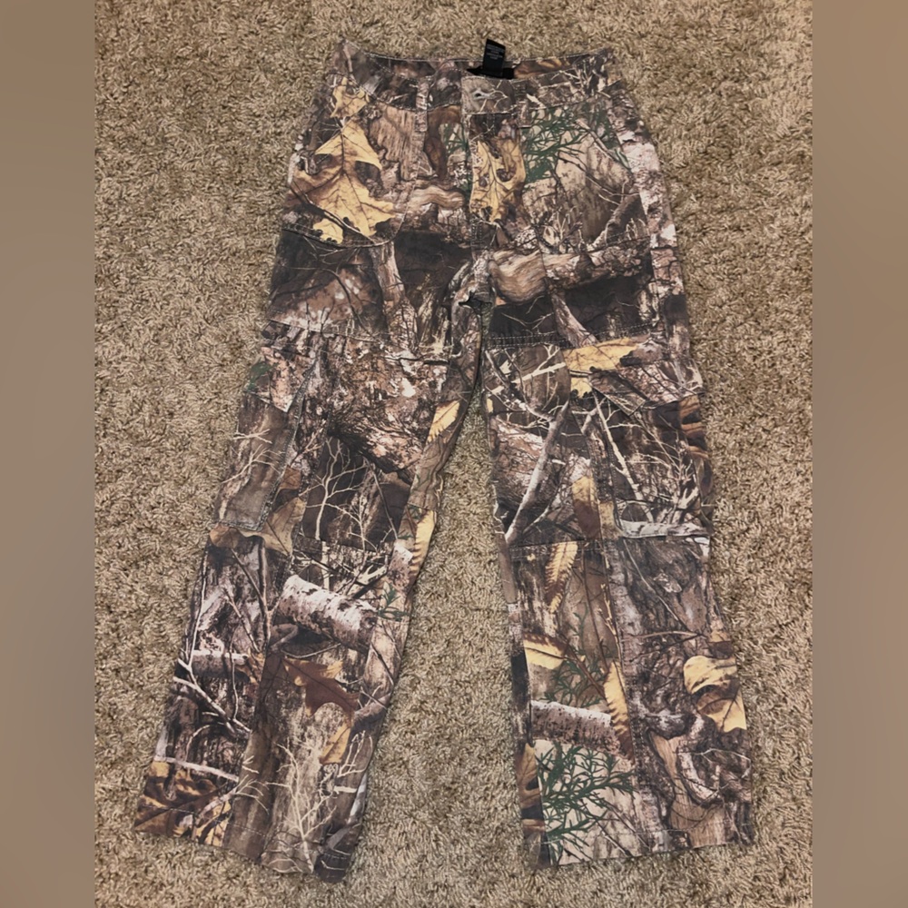 Forever 21 Unisex Kids Woodland Print Cargo Pants Sz 5-6